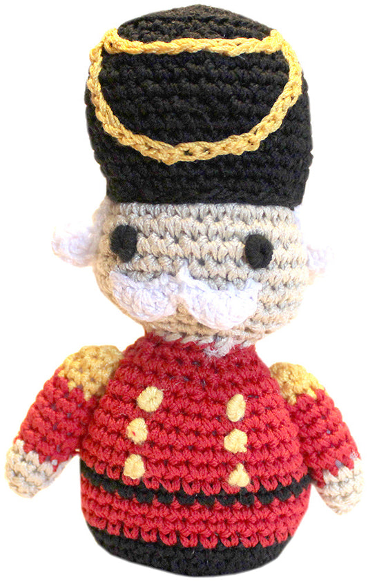 Major Mistletoe the Nutcracker Crocheted Knit Knack Pet Toy