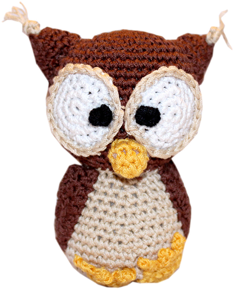 Hootie the Owl Crocheted Knit Knack Pet Toy
