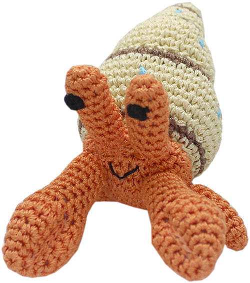 Shelly Hermit Crab Crocheted Knit Knack Pet Toy