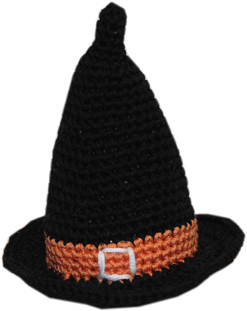 Halloween Witch Hat Crocheted Knit Knack Pet Toy