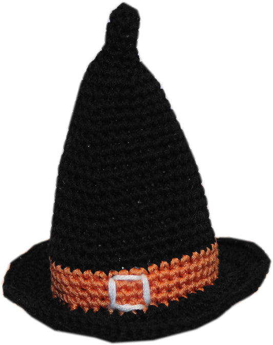 Halloween Witch Hat Crocheted Knit Knack Pet Toy
