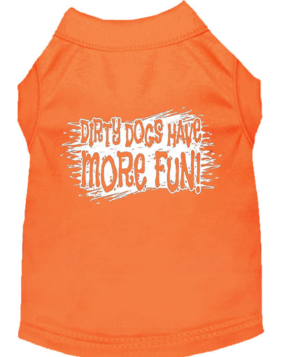 Pet Dog & Cat Shirt Screen Printed, "Dirty Dogs Have More Fun"