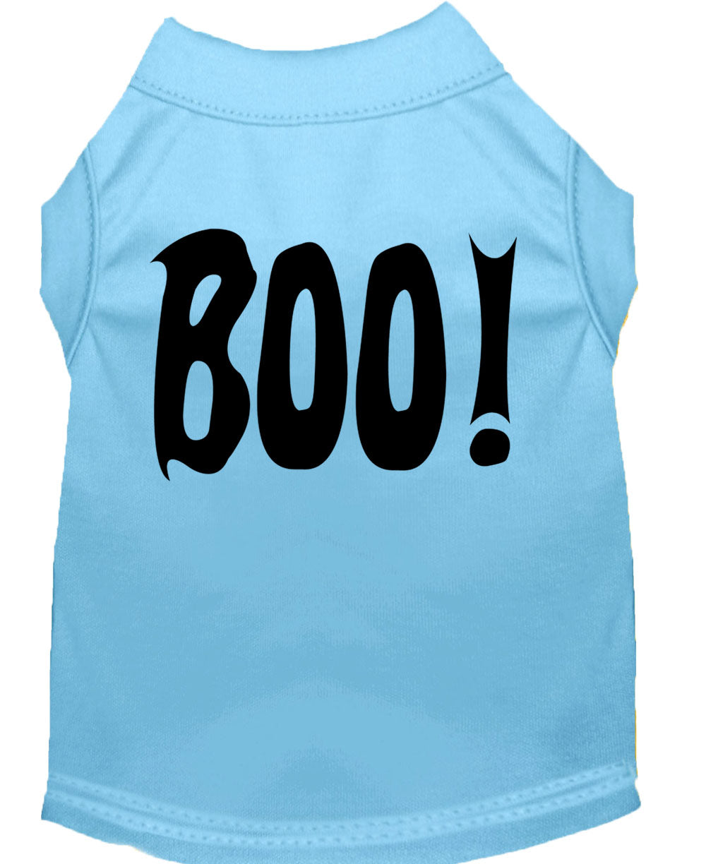 Camiseta de Halloween para perros y gatos con serigrafía "Boo!"