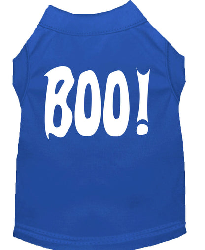 Camiseta de Halloween para perros y gatos con serigrafía "Boo!"