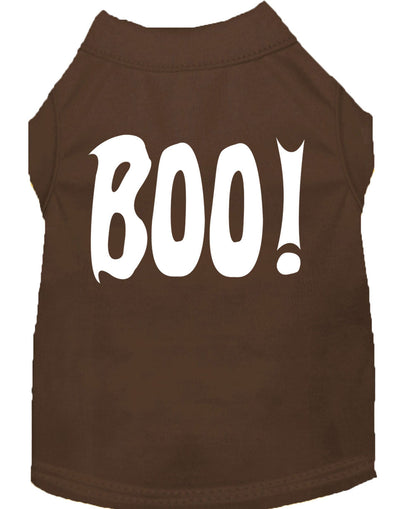 Camiseta de Halloween para perros y gatos con serigrafía "Boo!"