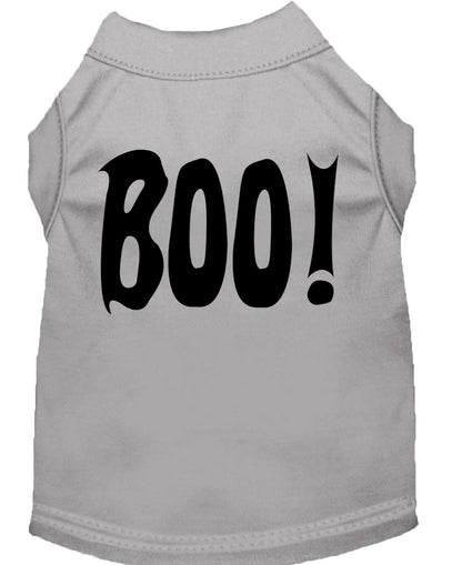 Camiseta de Halloween para perros y gatos con serigrafía "Boo!"