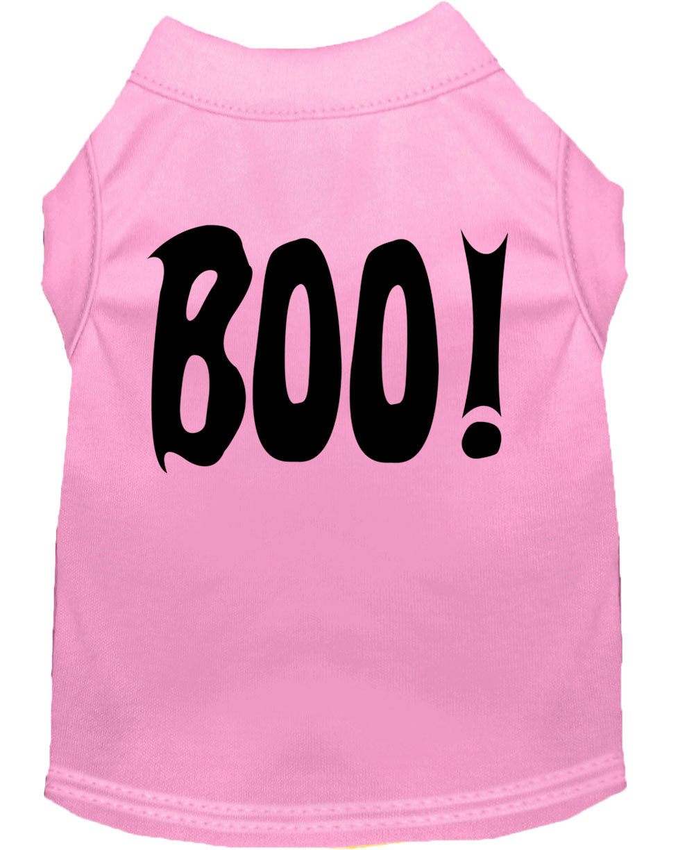 Camiseta de Halloween para perros y gatos con serigrafía "Boo!"