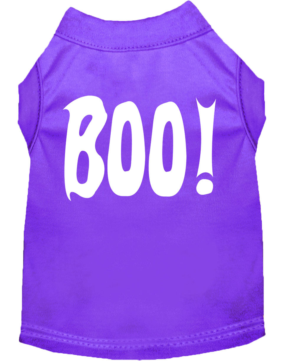 Camiseta de Halloween para perros y gatos con serigrafía "Boo!"