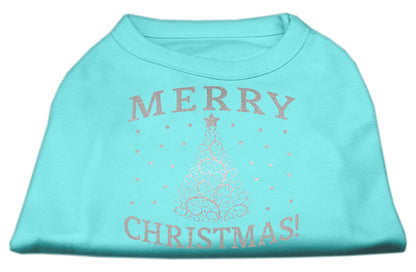 Christmas Screenprinted Dog Shirt, "Shimmer Christmas Tree"