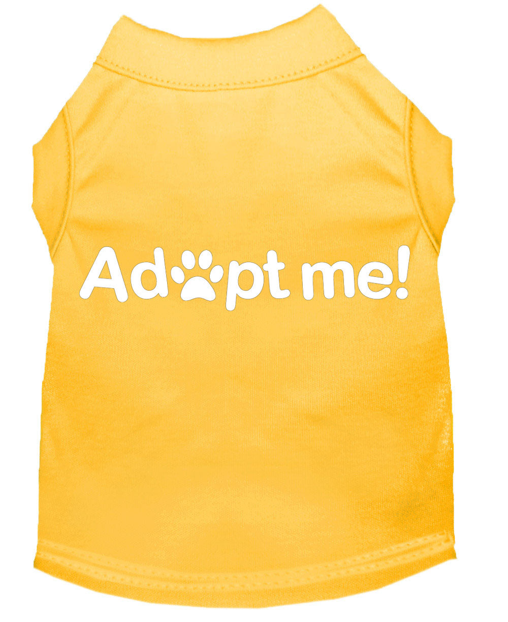 Pet Dog & Cat Shirt Screen Printed, "Adopt Me"