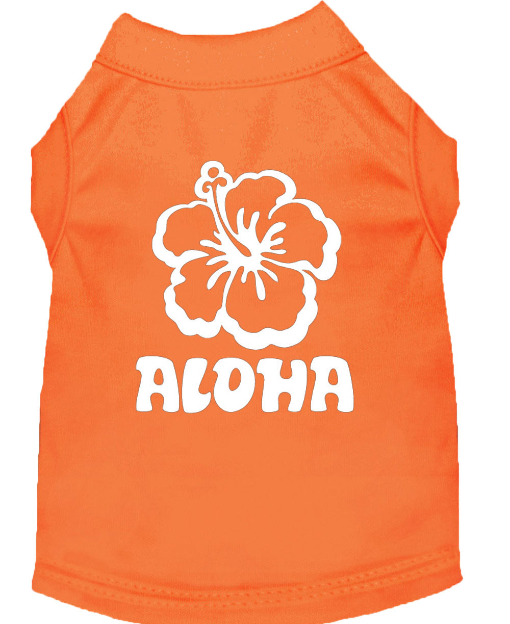 Pet Dog & Cat Shirt Screen Printed, "Aloha Flower"