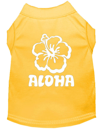 Pet Dog & Cat Shirt Screen Printed, "Aloha Flower"