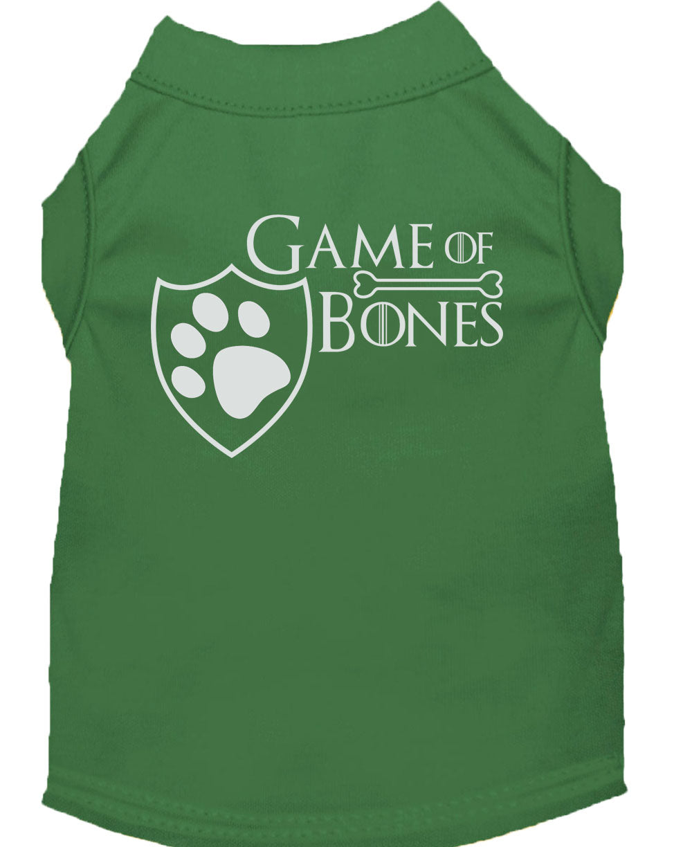 Pet Dog & Cat Shirt Screen Printed, "Game of Bones"