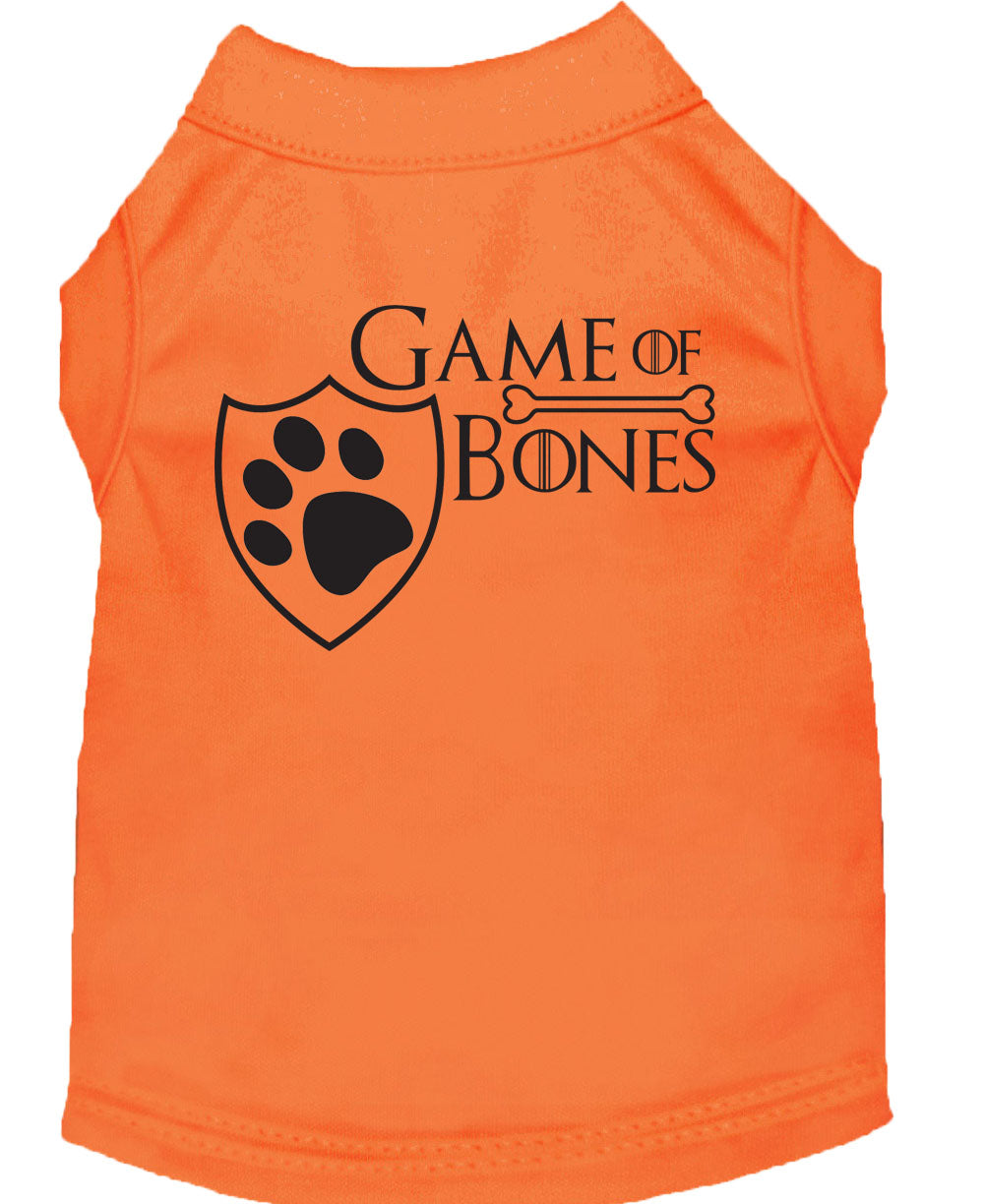 Pet Dog & Cat Shirt Screen Printed, "Game of Bones"