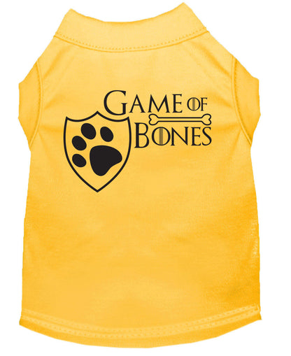 Pet Dog & Cat Shirt Screen Printed, "Game of Bones"