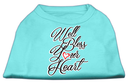 Camiseta para perros y gatos con serigrafía "Well Bless Your Heart"