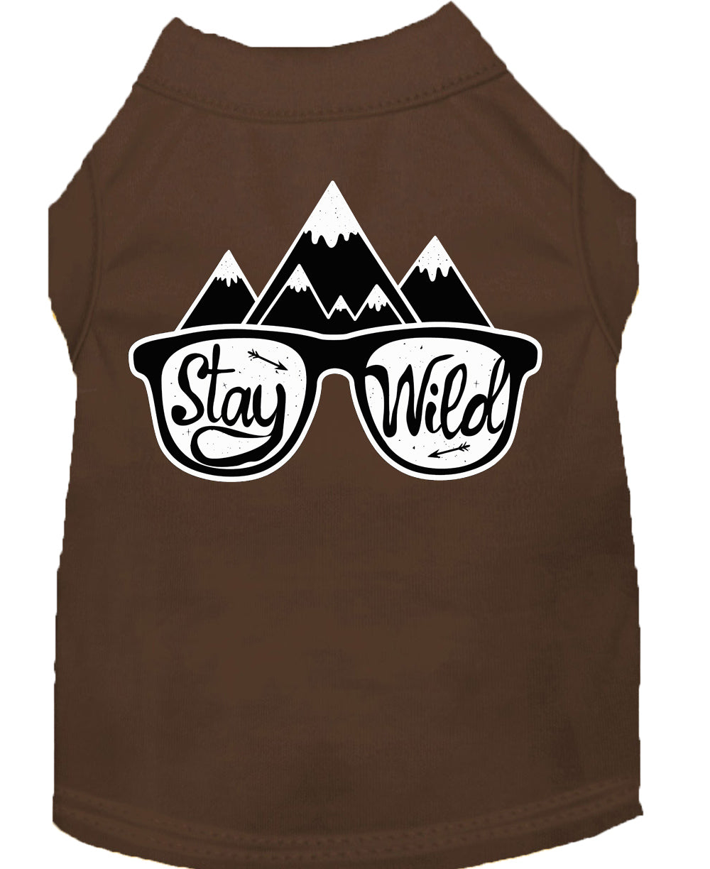 Camiseta para perros y gatos con serigrafía "Stay Wild"