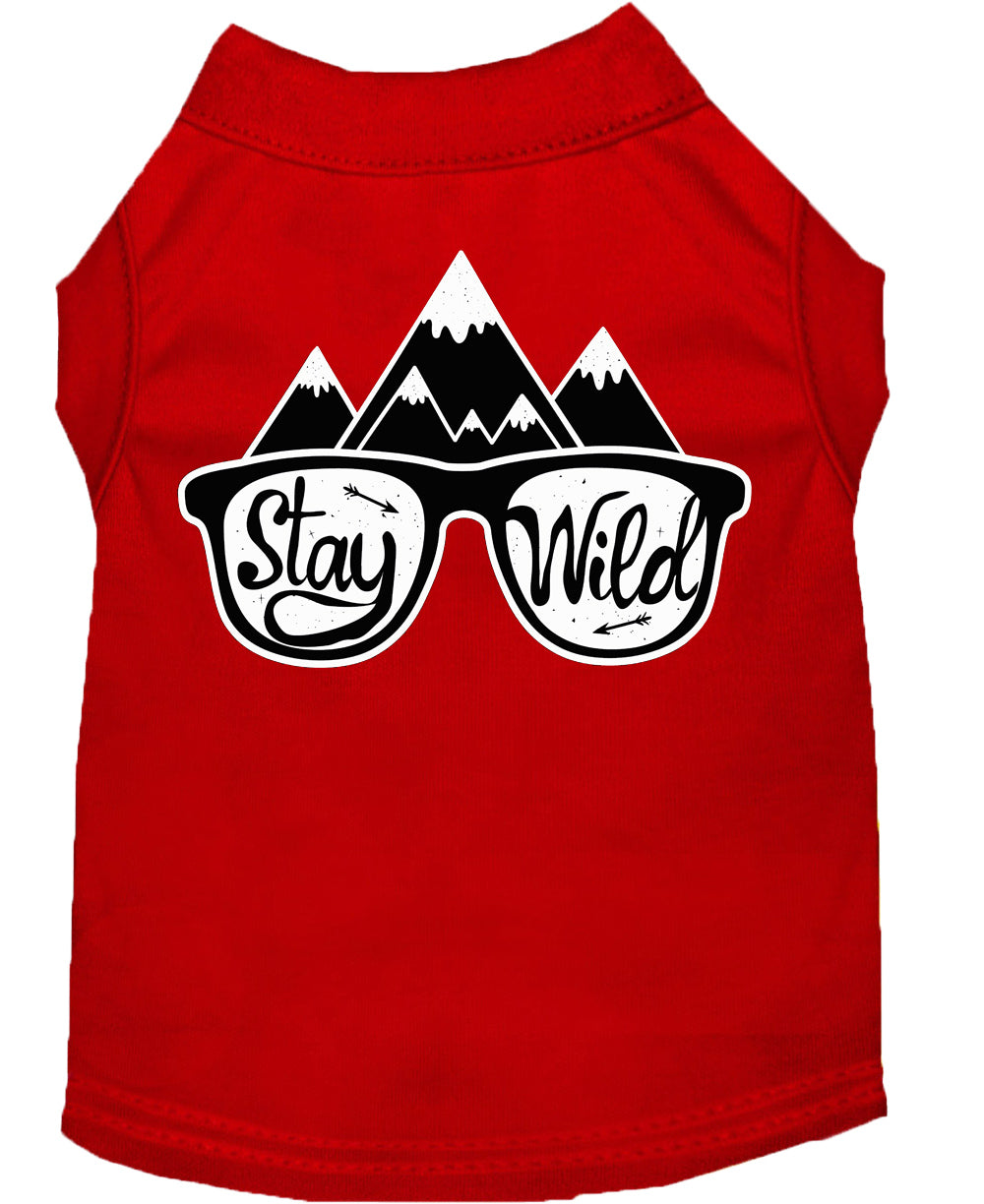 Camiseta para perros y gatos con serigrafía "Stay Wild"