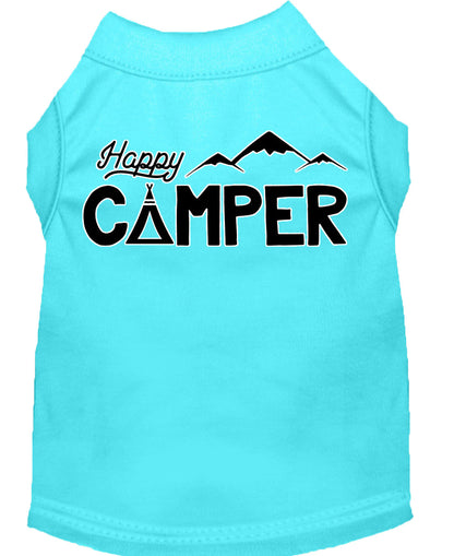 Pet Dog & Cat Shirt Screen Printed, "Happy Camper"