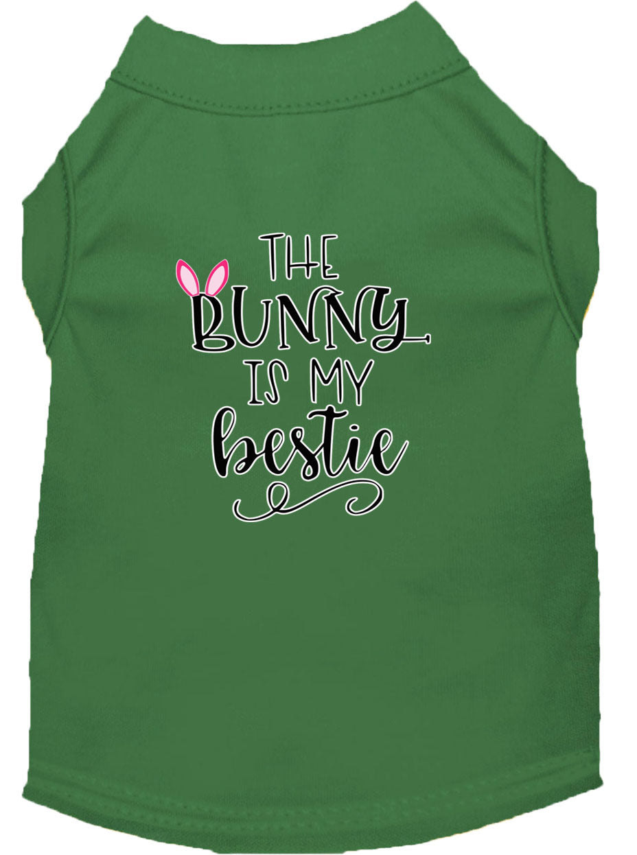 Pet Dog & Cat Shirt Screen Printed, "The Bunny Is My Bestie"