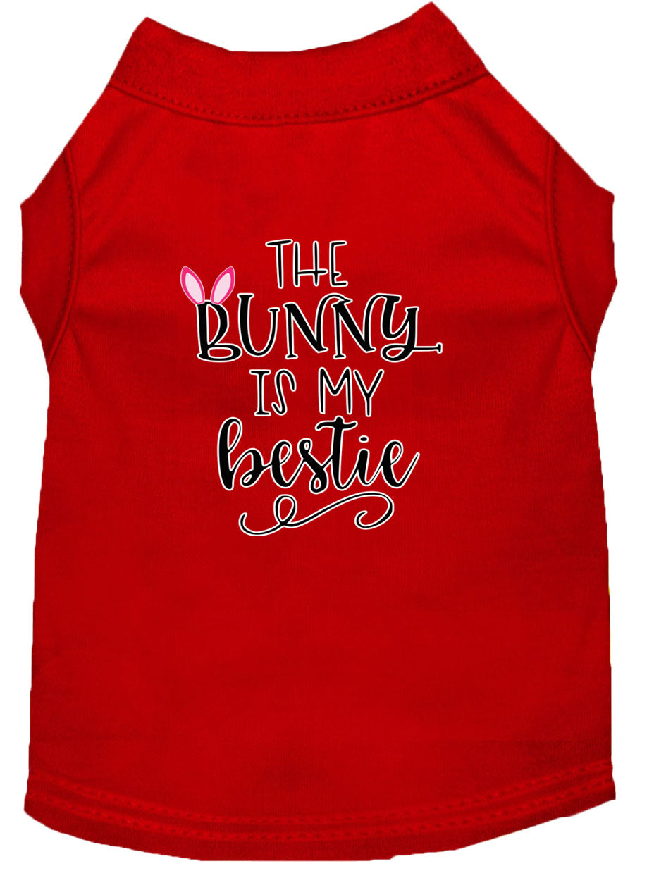 Pet Dog & Cat Shirt Screen Printed, "The Bunny Is My Bestie"