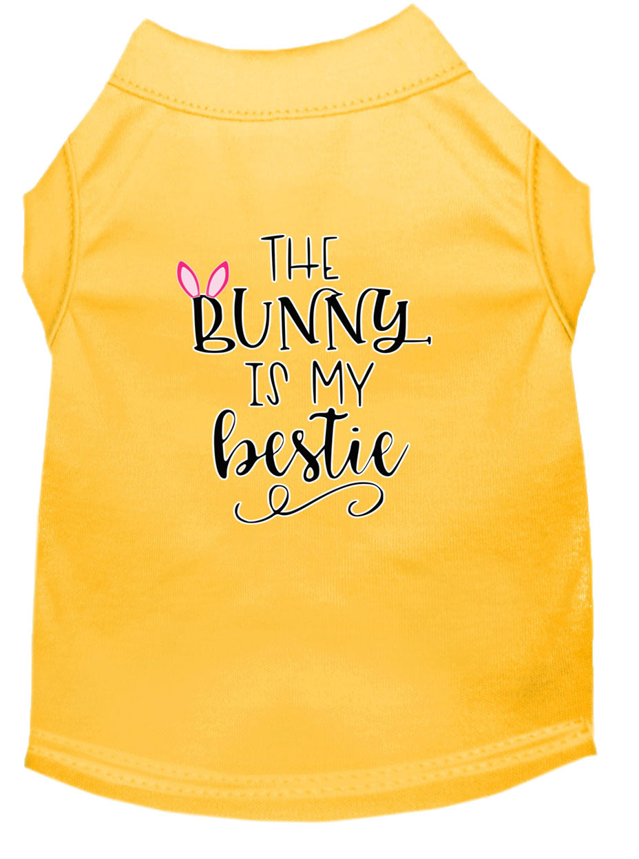 Pet Dog & Cat Shirt Screen Printed, "The Bunny Is My Bestie"