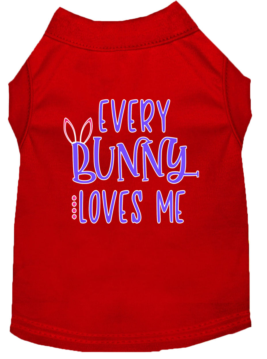 Camiseta para perros y gatos con serigrafía "Every Bunny Loves Me"