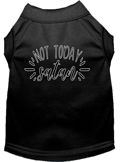 Pet Dog & Cat Shirt Screen Printed, "Not Today Satan"