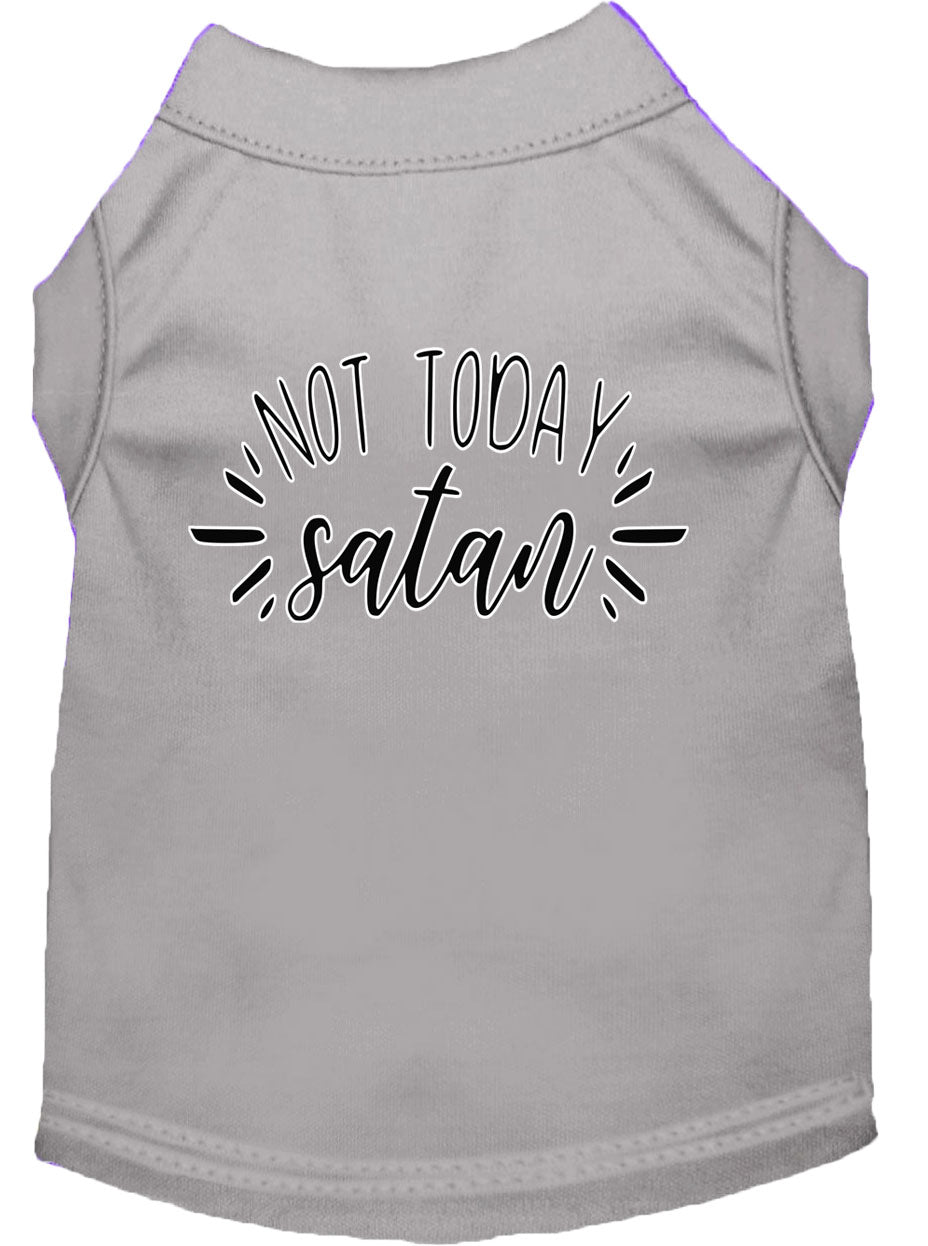 Pet Dog & Cat Shirt Screen Printed, "Not Today Satan"