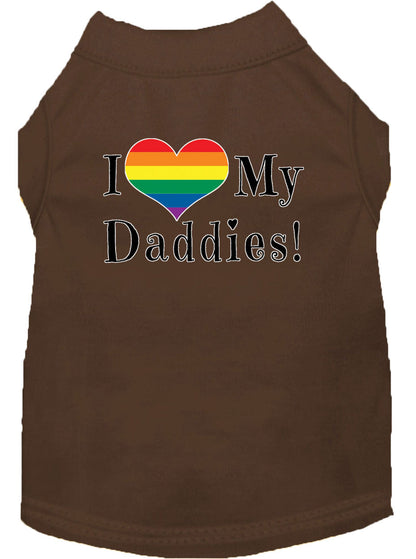 Camiseta para perros y gatos con serigrafía "I Heart My Daddies"