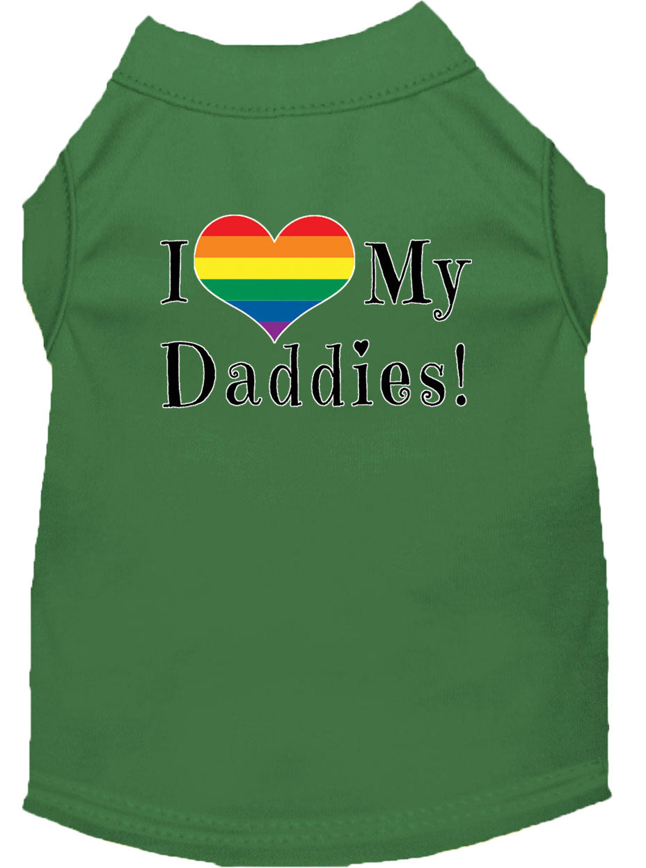 Camiseta para perros y gatos con serigrafía "I Heart My Daddies"