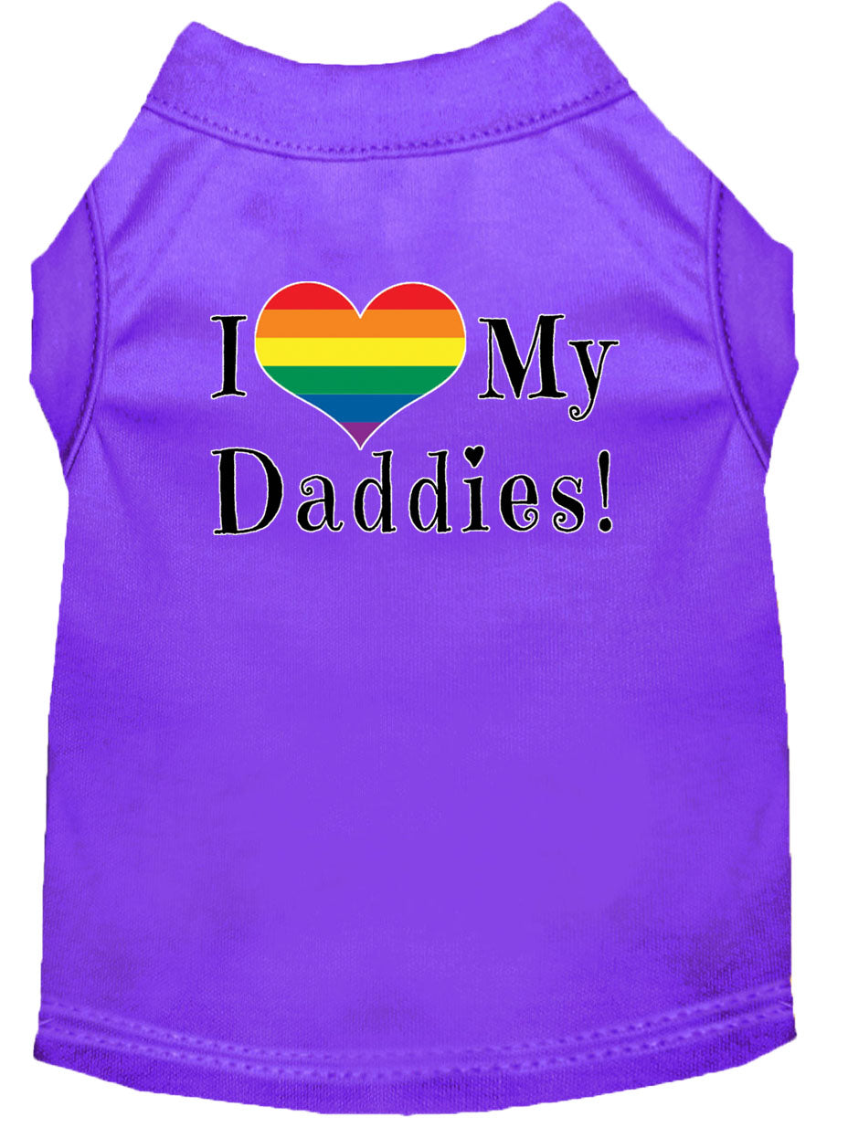 Camiseta para perros y gatos con serigrafía "I Heart My Daddies"