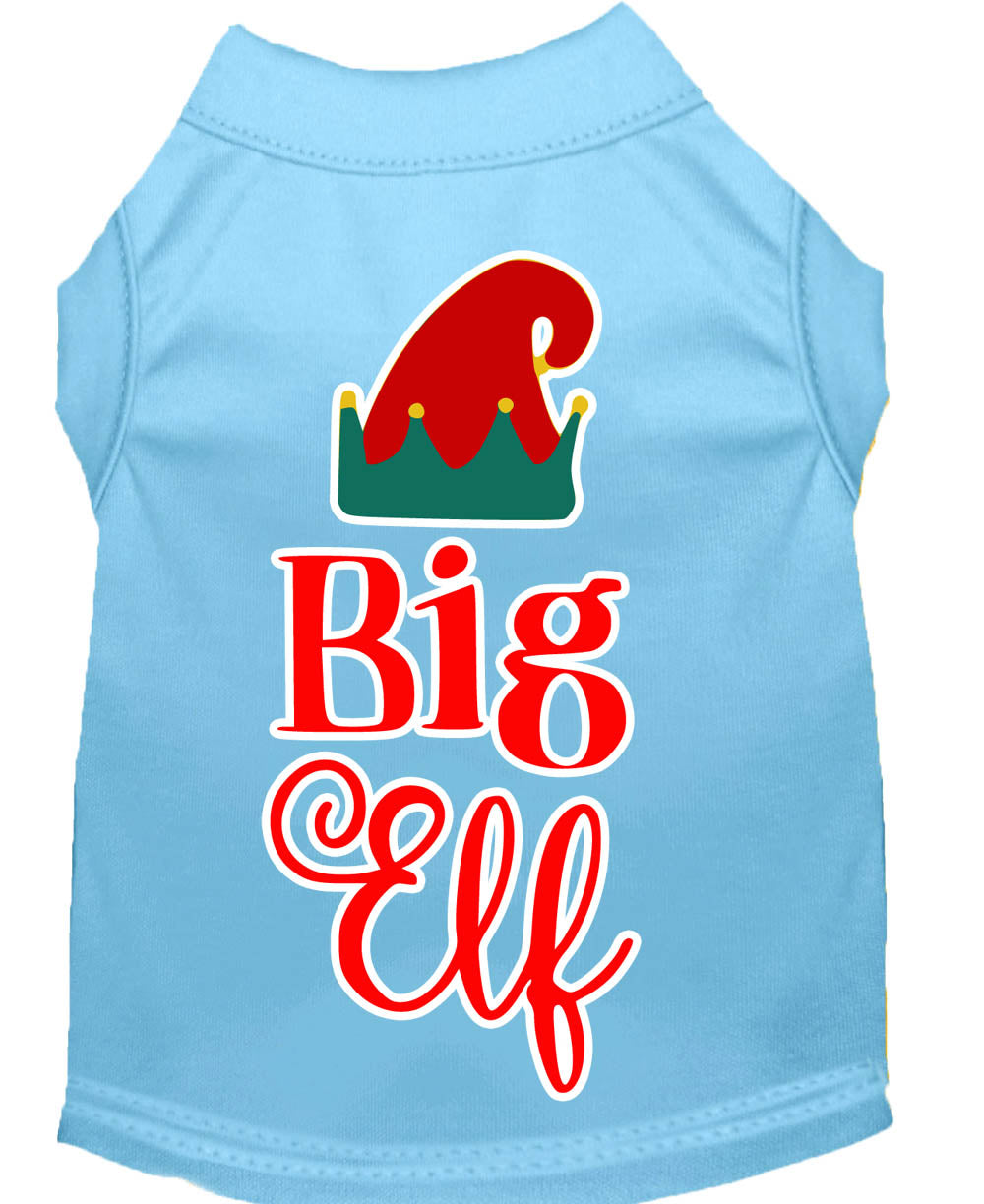 Christmas Pet Dog & Cat Shirt Screen Printed, "Big Elf"