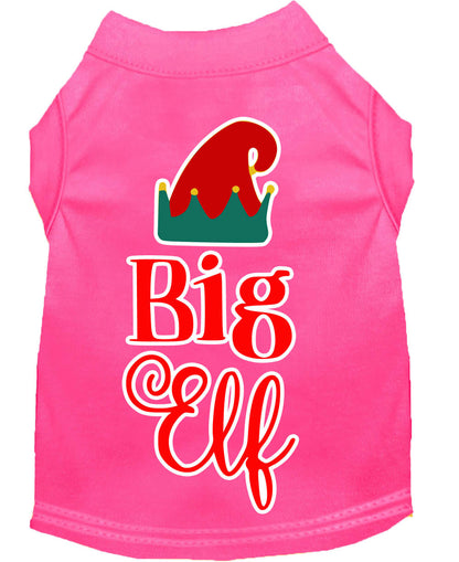 Christmas Pet Dog & Cat Shirt Screen Printed, "Big Elf"