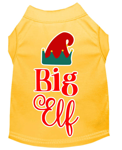 Christmas Pet Dog & Cat Shirt Screen Printed, "Big Elf"