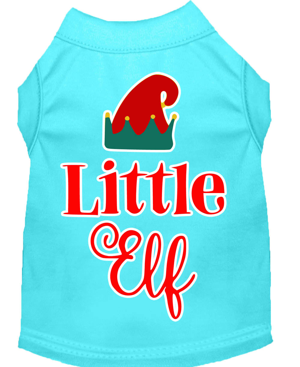 Christmas Pet Dog & Cat Shirt Screen Printed, "Little Elf"