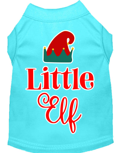 Christmas Pet Dog & Cat Shirt Screen Printed, "Little Elf"