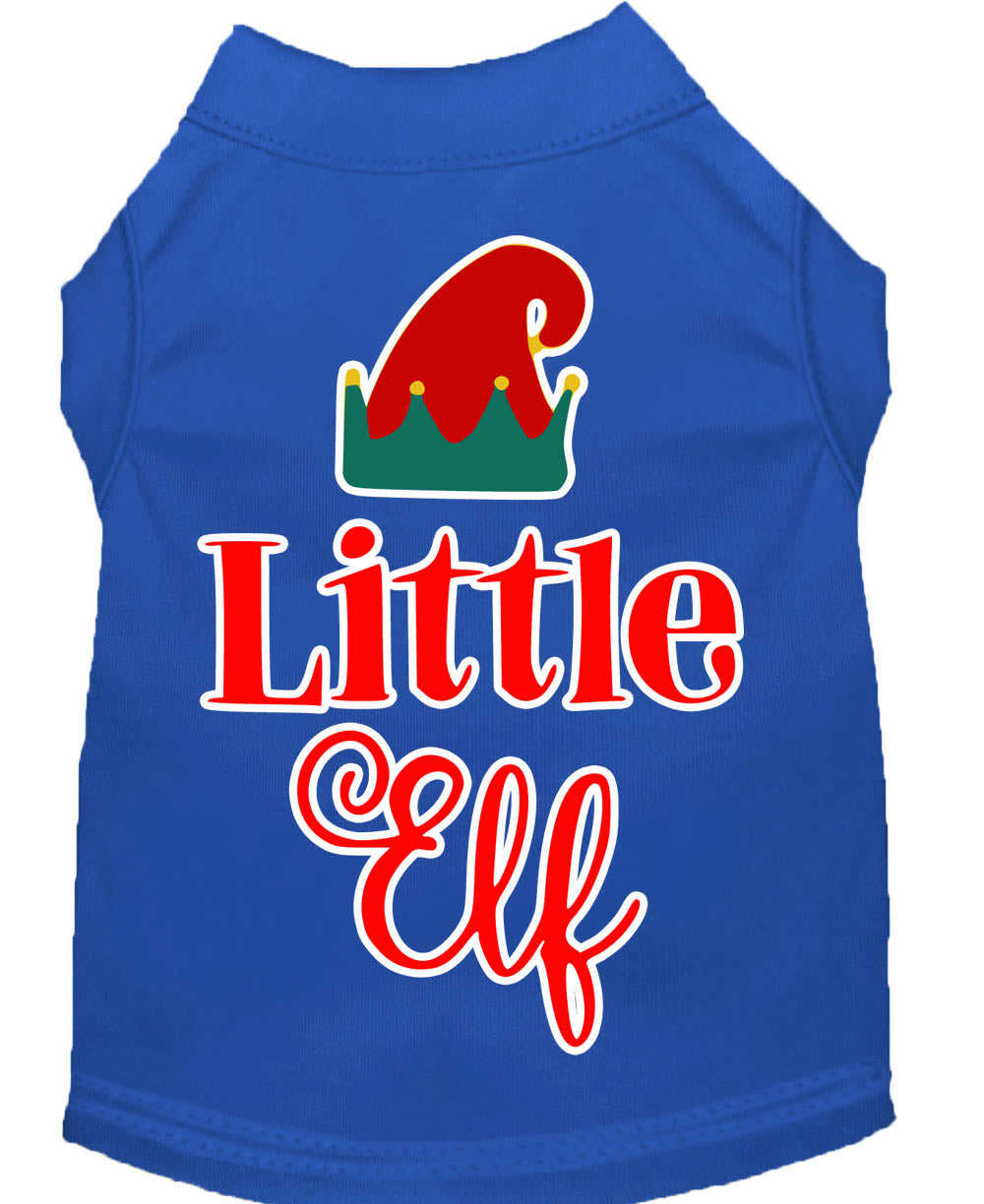 Christmas Pet Dog & Cat Shirt Screen Printed, "Little Elf"