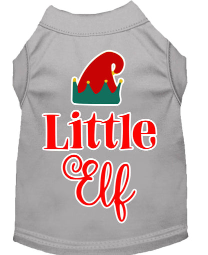 Christmas Pet Dog & Cat Shirt Screen Printed, "Little Elf"