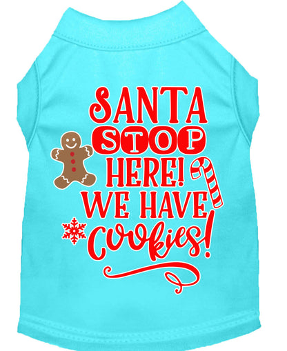 Christmas Pet Dog & Cat Shirt Screen Printed, "Santa, We Have Cookies"