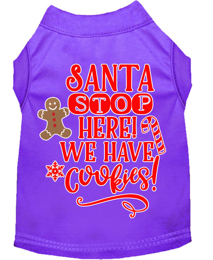 Christmas Pet Dog & Cat Shirt Screen Printed, "Santa, We Have Cookies"