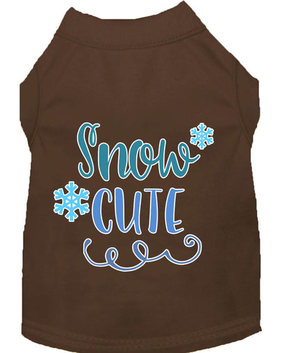 Christmas Pet Dog & Cat Shirt Screen Printed, "Snow Cute"