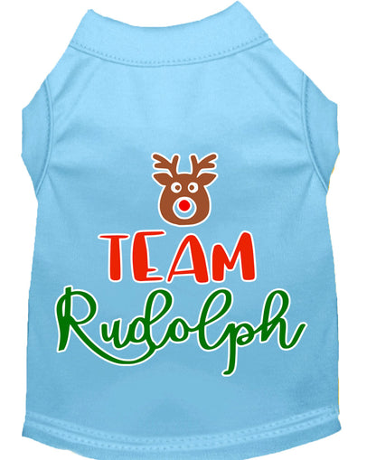 Christmas Pet Dog & Cat Shirt Screen Printed, "Team Rudolph"