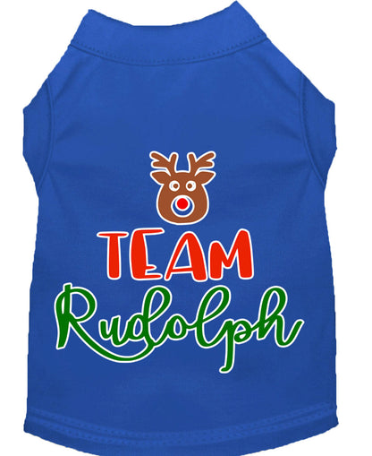 Christmas Pet Dog & Cat Shirt Screen Printed, "Team Rudolph"