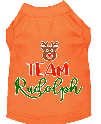 Christmas Pet Dog & Cat Shirt Screen Printed, "Team Rudolph"