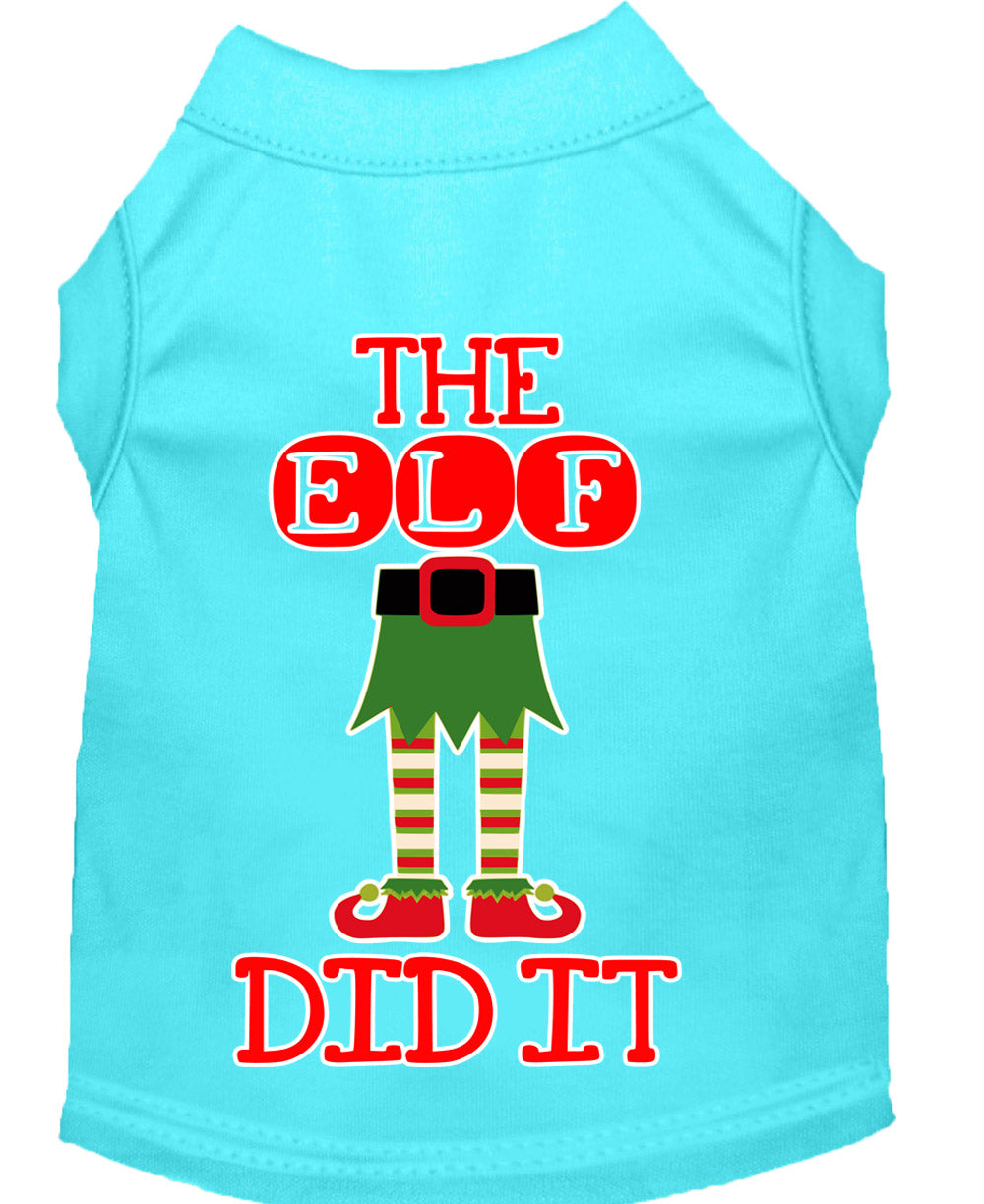 Christmas Pet Dog & Cat Shirt Screen Printed, "The Elf Did It"