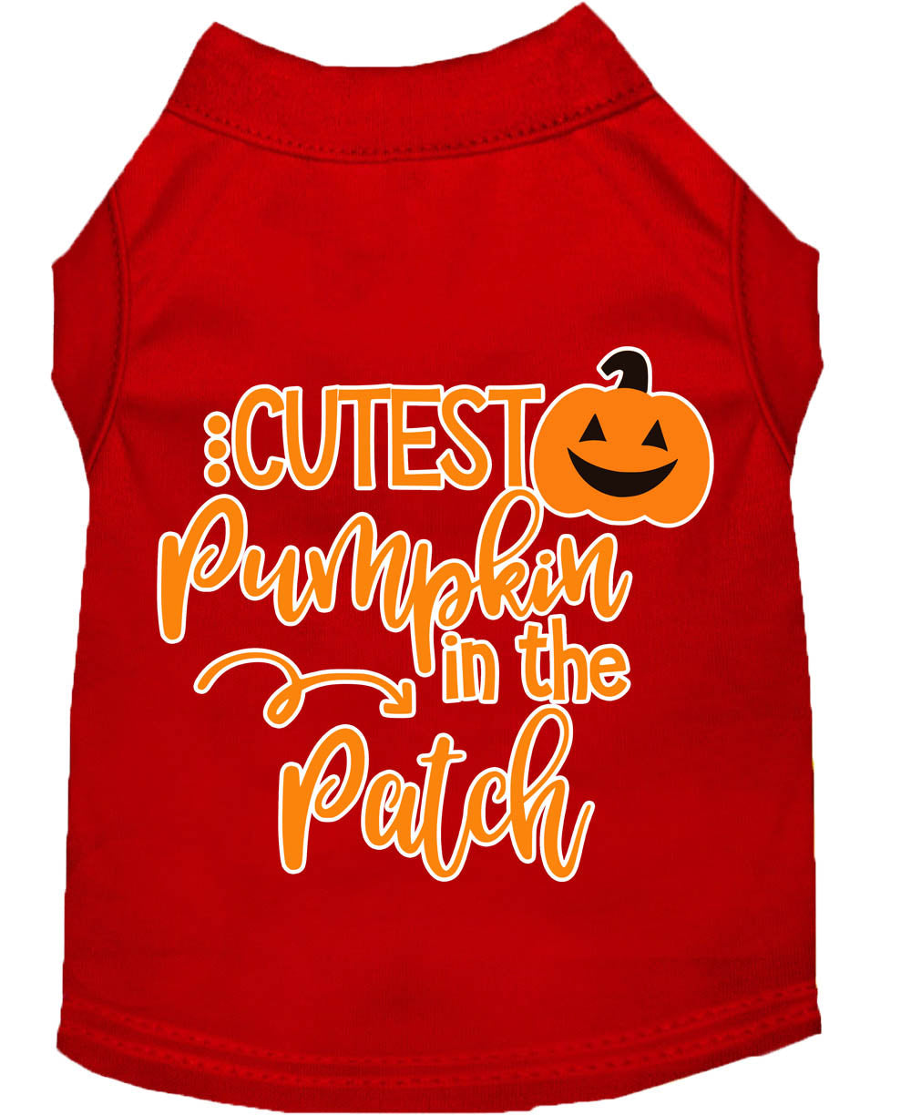 Halloween Pet Dog & Cat Shirt Screen Printed, "Cutest Pumpkin In The Patch"