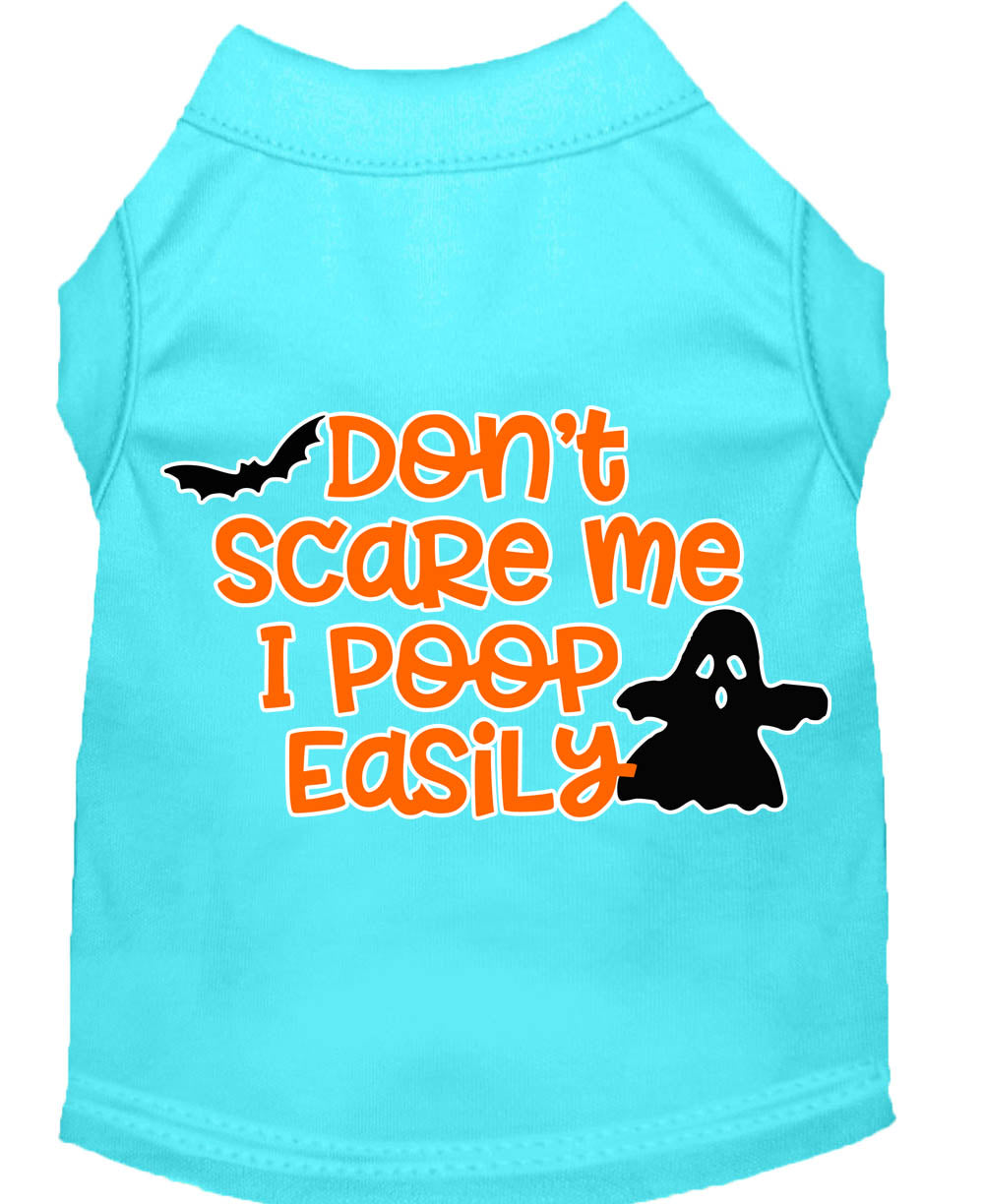 Halloween Pet Dog & Cat Shirt Screen Printed, "Don't Scare Me, I Poop Easily"