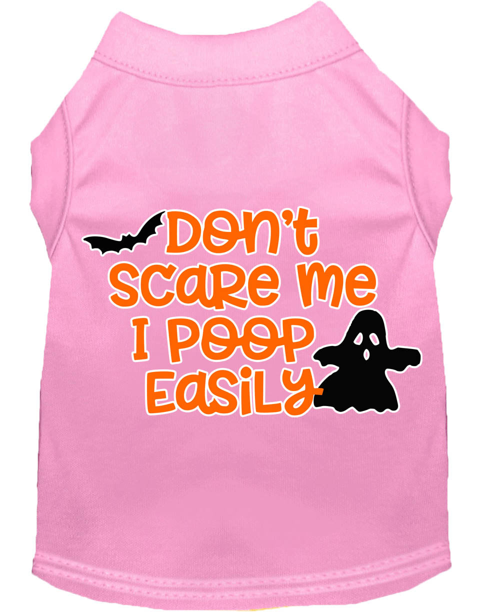 Halloween Pet Dog & Cat Shirt Screen Printed, "Don't Scare Me, I Poop Easily"