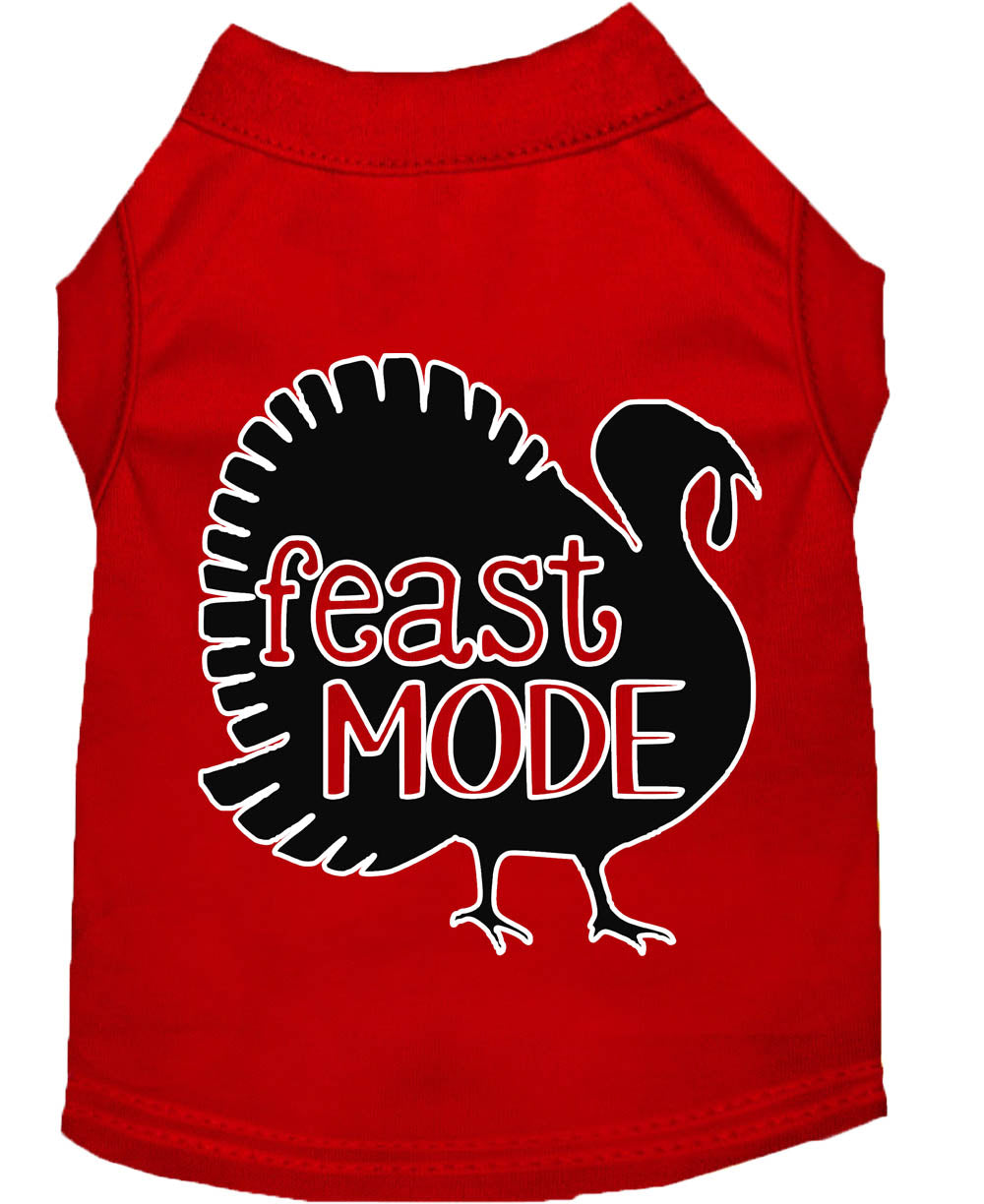 Pet Dog & Cat Shirt Screen Printed, "Feast Mode"